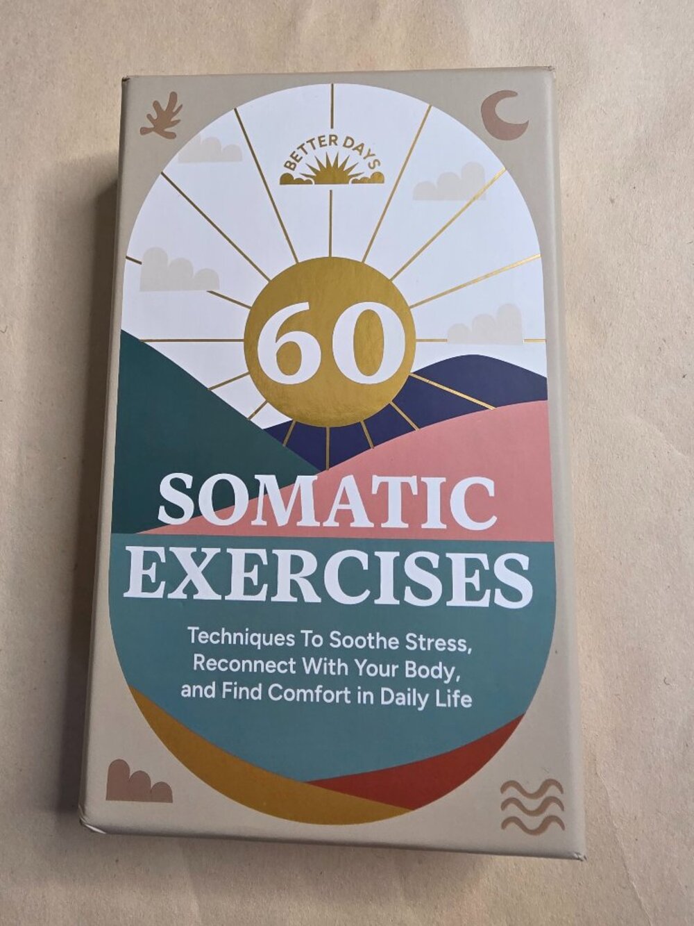 Better Days Somatic Therapy Cards 60 Exercises + Stand